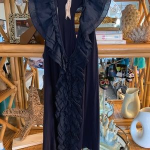 Bailey 44 tank ruffles navy med top